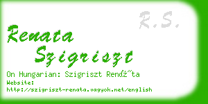 renata szigriszt business card